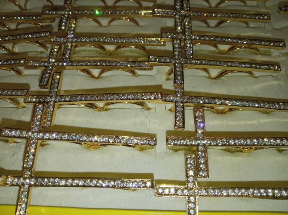 Двоен пръстен кръст / На едро- 35 бр.