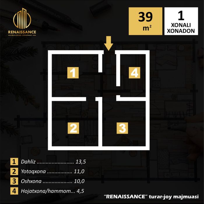 Большая квартира 170кв.м(!) рядом с парком Янги Узбекистон