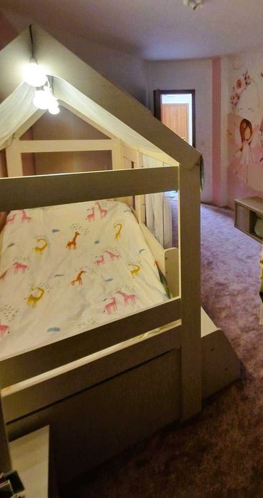 Детско легло къща PINK HOUSE - 90 х 200 - розово