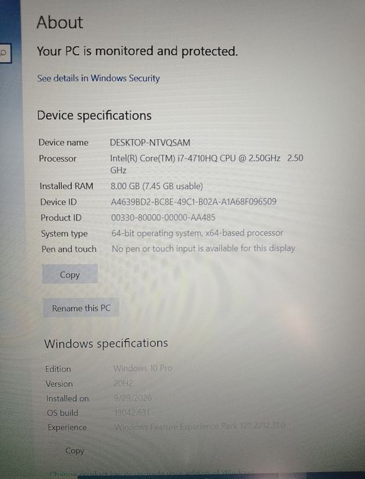 Laptop low gaming Asus F550J, i7-4710HQ, 8gb ram, Hdd 500gb, Nvidia GTX 850M