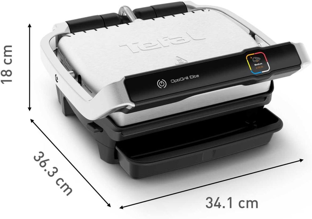 Контактна електрическа скара Tefal OptiGrill Elite XL GC760D12, 2200W