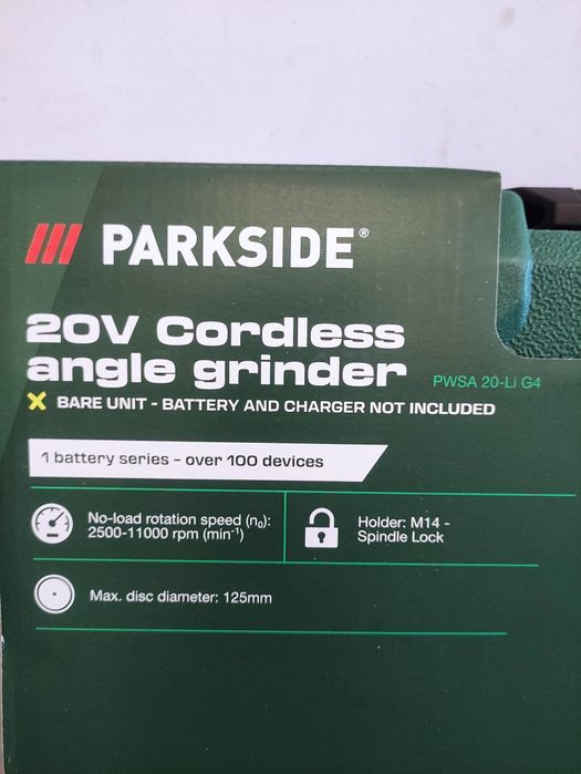 Flex 20 V Parkside pe baterie polizor unghiular