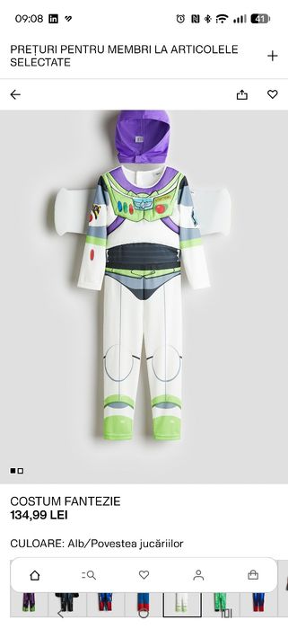 Costum astronaut copii (Povestea Jucăriilor)
