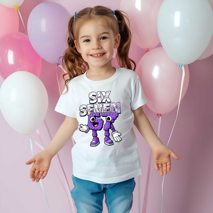 Детска тениска с 6 7 Six Seven