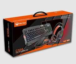 Комплект проводная клавиатура + мышь + гарнитура + коврик Meetion C505