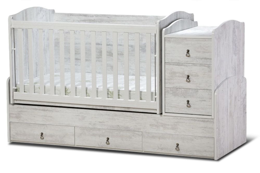 Бебешка кошара, трансформираща се на бюро и легло