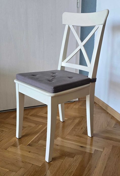 Трапезен стол - Ikea Rosentorp - дървен - бял