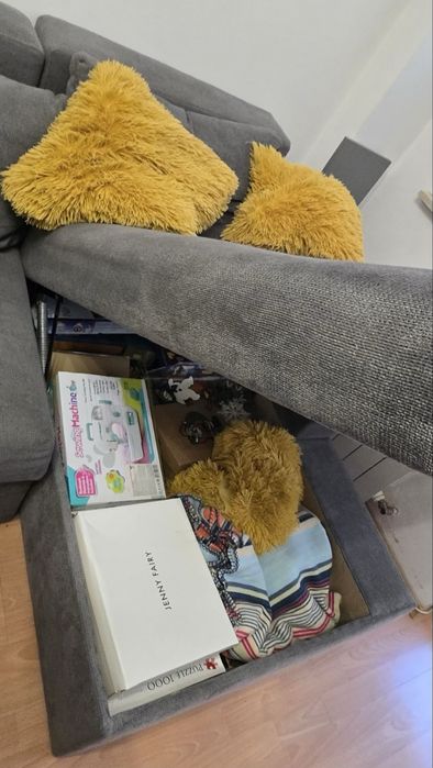 Ъглов разтегателен диван