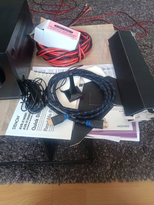 Vând Denon AVR-X1600H DAB + 4 Sateliți Pioneer S11 + 2 Cabluri Boxe + 1 Cablu HDMI
