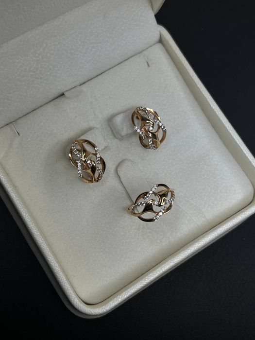 Серьги кольцо /техно алтын/каспий рассрочка/ред