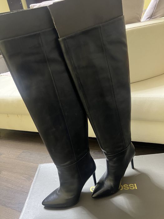 Cizme lungi piele Gino Rosii