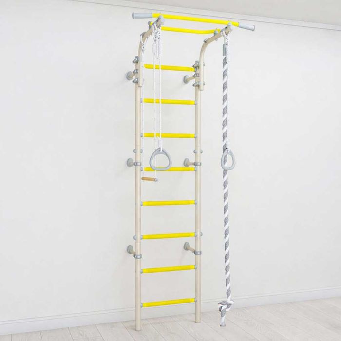 Șpalier suedez reglabil multifincțional din metal pentru copii - gimnastică și cățărat - interior Next Top