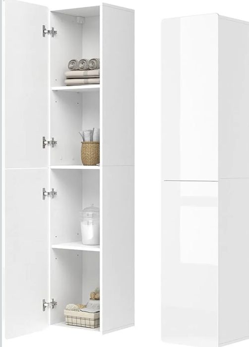 Висока шкаф бял гланц Vicco 4722