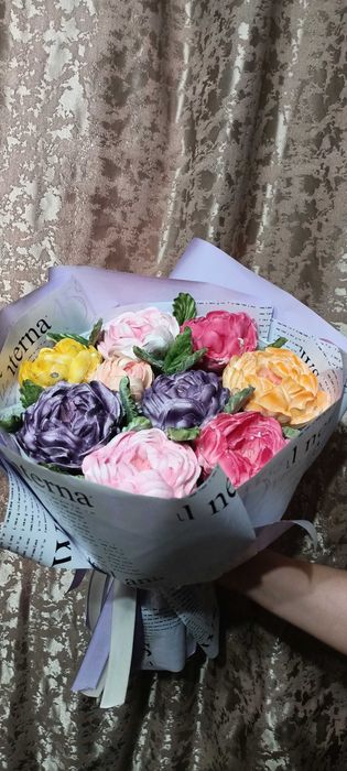 Зефирные цветы, букеты