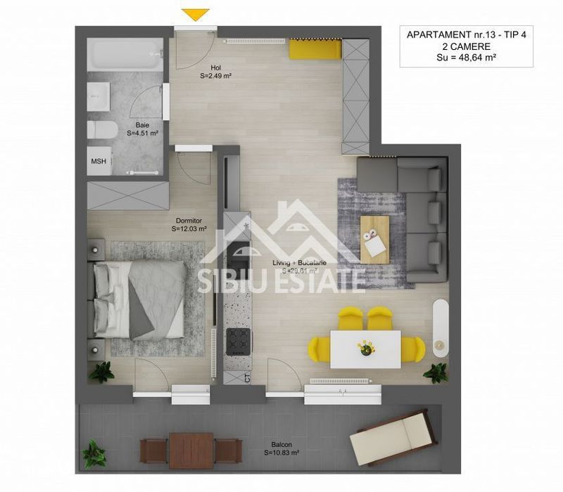 Apartament 2 camere, Doamna Stanca, predare la cheie — fotografia 1