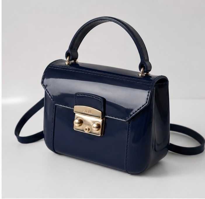 Furla Mini Handbag Dark Blue- Original, Like new