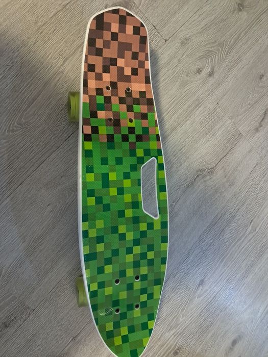 Placa de skateboard cu mâner si roti LED Minecraft SMIKI