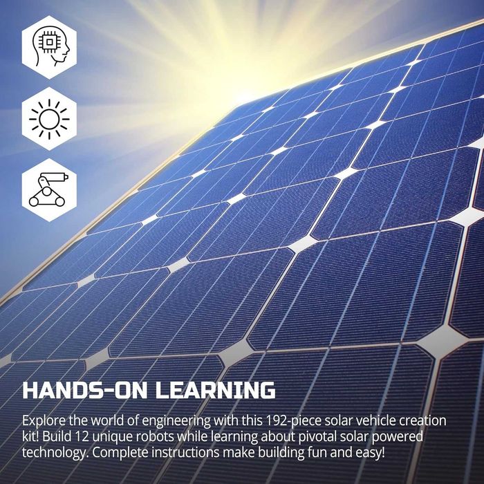 Робототехника STEM 12-в-1 для создания солнечного робота