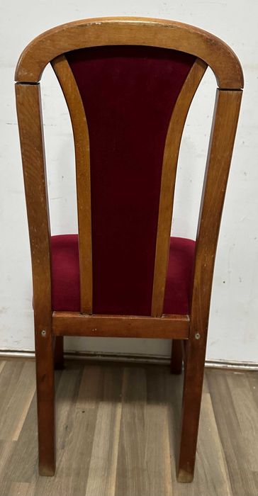 10 buc Scaun solid tapitat; Scaun cu spatar curbat
