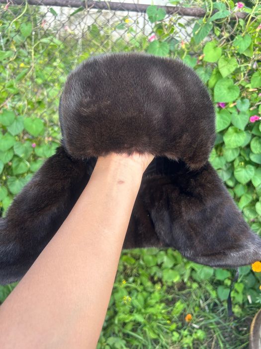 Норковая шапка мужская