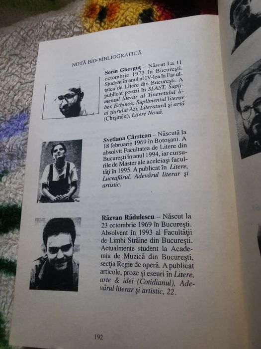 AUTOGRAF Tablou de familie - Sorin Gheorghut Svetlana Carstean Razvan Radulescu Mihai Ignat T. O. Bobe Cezar-Paul Badescu