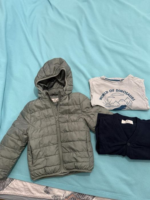 Яке, жилетка и блуза с дълъг ръкав за момче 100-116 размер