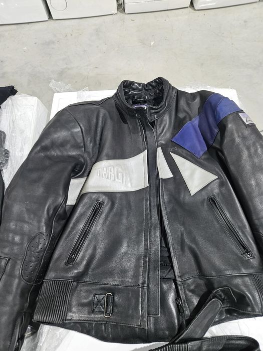 Мъжки кожен мото екип от две части яке и панталон