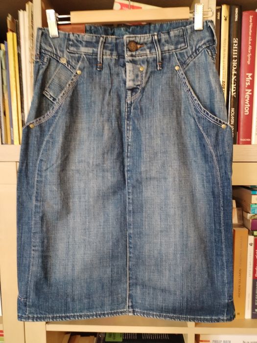 Fustă superbă din denim cu detalii, XS