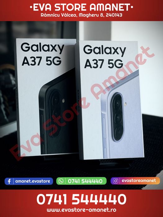 SAMSUNG Galaxy A37 5G Awesome Charcoal / Awsome Lavender 128GB 6GB RAM Dual SIM - Sigilat