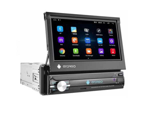 Navigatie Android 10 ecran retractabil mp5 1Din player auto 2G +32G