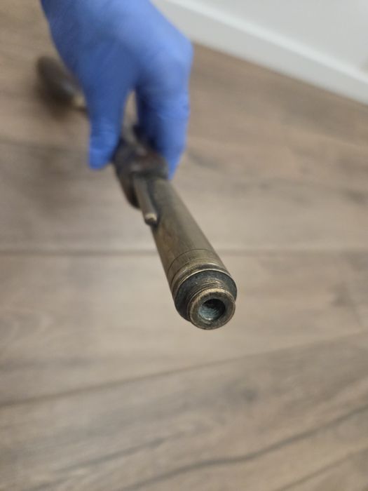 Pistol flinta de panoplie arma de foc veche