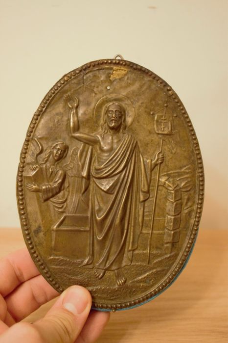 Icoană din alamă - Învierea Domnului -