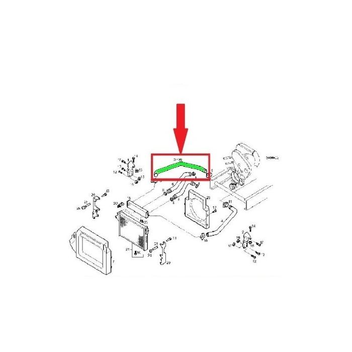 Furtun turbocompresor, furtun aer de supraalimentare pentru Iveco Daily III 2.8 cod  504013410-99487930 furtun conducta Iveco dailt