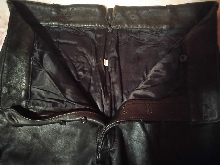 Кожен мото панталон