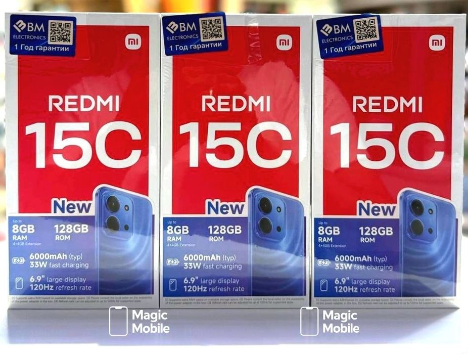 Redmi 15C арзон нархда 8/256Gb 8/128Gb