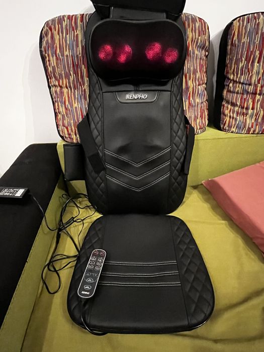Husa de scaun pentru masaj shiatsu cu trei zone de masaj
