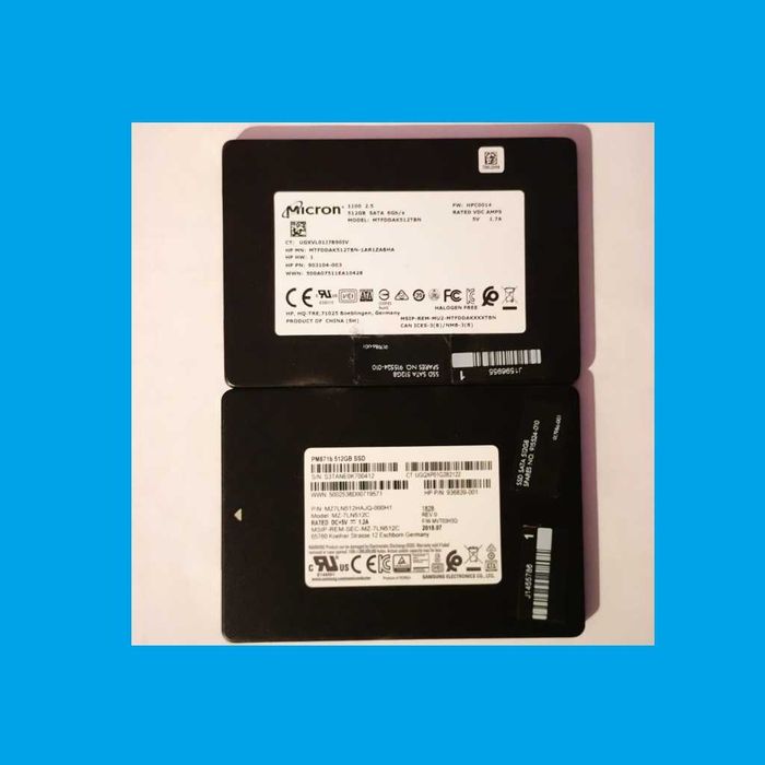 SSD SATA 2.5" 512GB Producatori: Samsung/Micron - WINDOWS 10/11 PRO