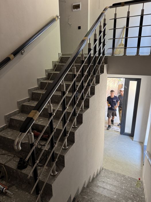 balustrade inox inox lemn