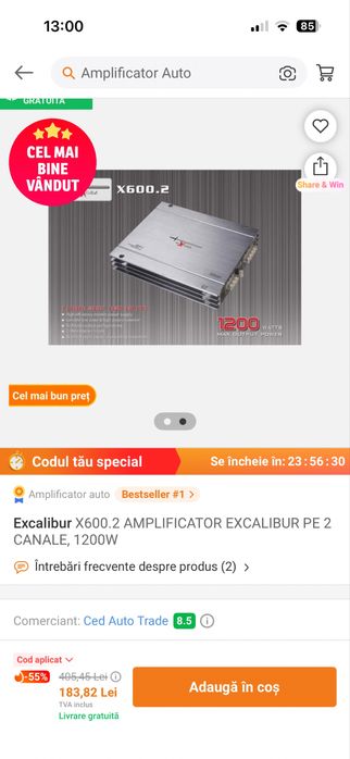 Subwoofer 1000 JBL + amplficator