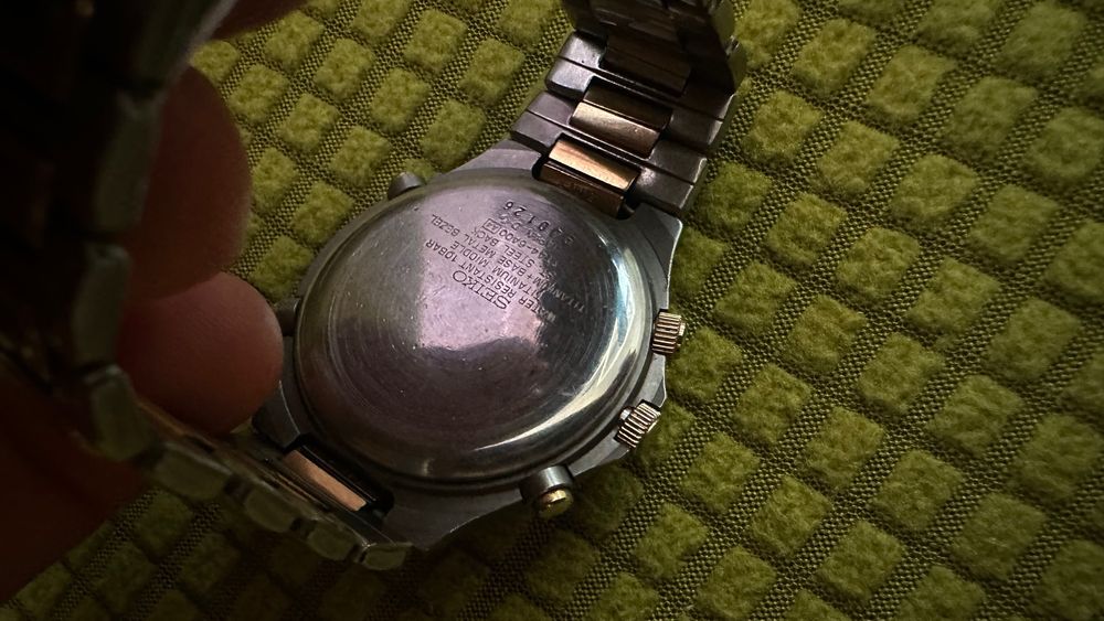 ceas Seiko chronograph alarm model rar DEFECT pret 400 lei FIX
