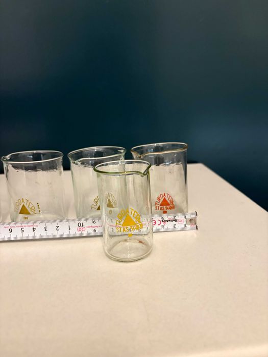 Recipiente laborator TUDATERM sticlă borosilicat, cilindrice, rare