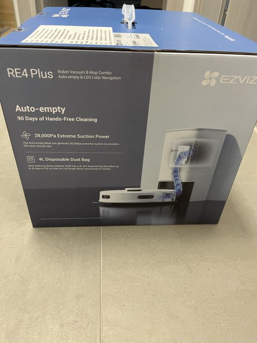 Aspirator robot EZVIZ RE4 Plus NOU Sigilat – Stație Auto-Golire, Smart Mapping