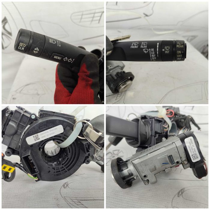Ansamblu manete comenzi volan + spiră + contact cu cheie Opel Corsa E 13496392 2016 / [2014-2019] / (5B3)