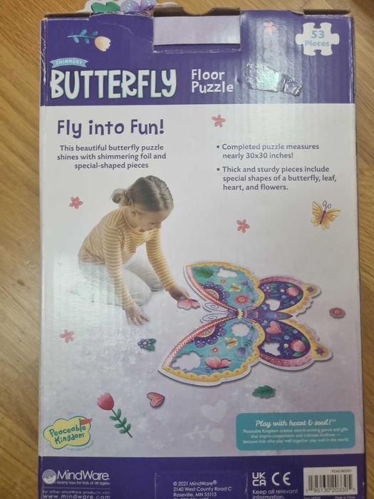 Puzzle podea gigantic fluture Peaceable kingdon