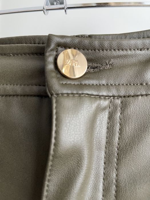 Zara кожанная юбка