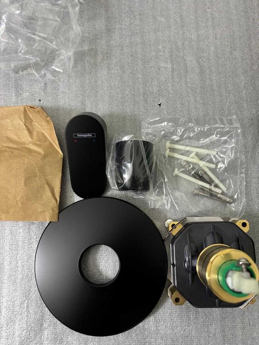 Baterie duș încastrată Hansgrohe Rebris S,negru mat