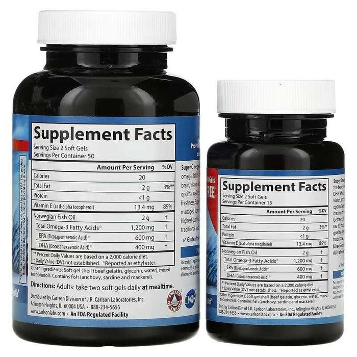 карлсон супер омега-3 1200 мг, Carlson super omega-3 1200mg.