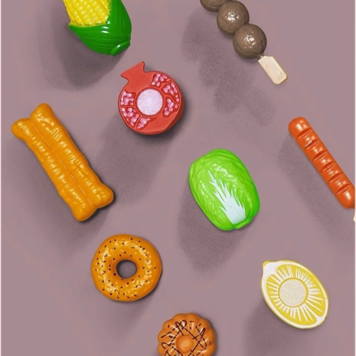 Детски комплект за готвене с котлони, тигани и зеленчуци