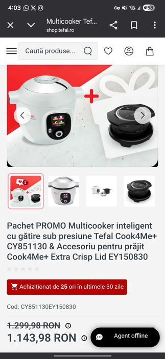 Multicooker Tefal + accesoriu