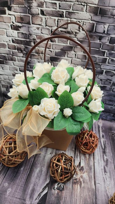 Мыльные букеты ручной работы